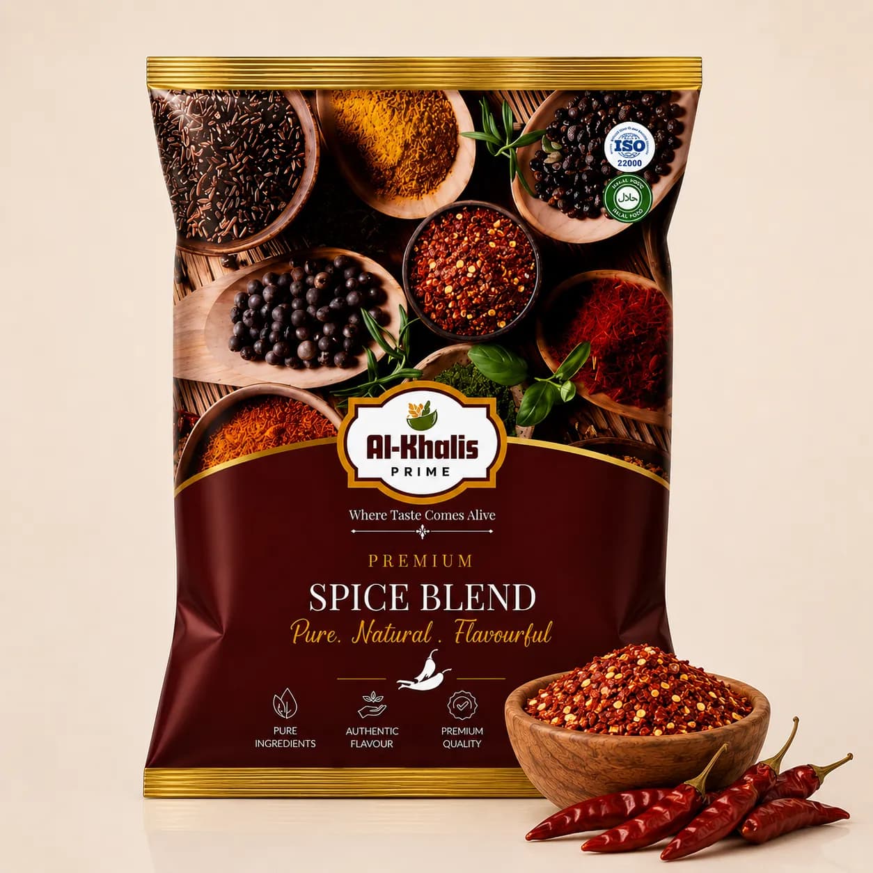 Red Chilli Crushed — 1000g bulk pack